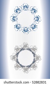 Vector version. Swirl elements and monograms for design and decorate.