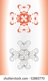 Vector version. Swirl elements and monograms for design and decorate.