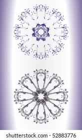 Vector version. Swirl elements and monograms for design and decorate.