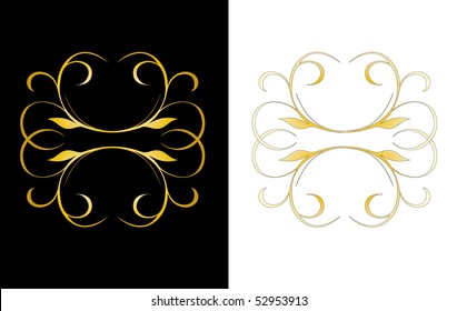 Vector version. Swirl elements and monograms for design and decorate.