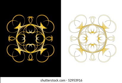 Vector version. Swirl elements and monograms for design and decorate.