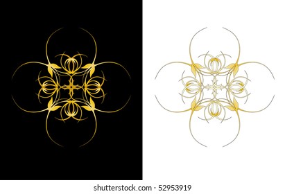 Vector version. Swirl elements and monograms for design and decorate.