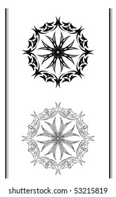Vector version. Swirl elements and monograms for design and decorate.