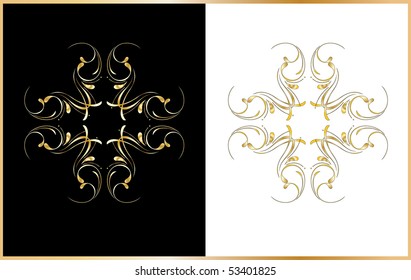 Vector version. Swirl elements and monograms for design and decorate.