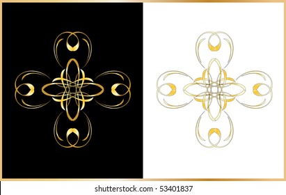 Vector version. Swirl elements and monograms for design and decorate.