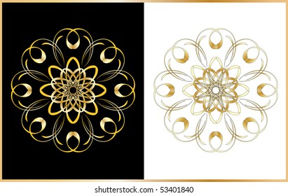 Vector version. Swirl elements and monograms for design and decorate.