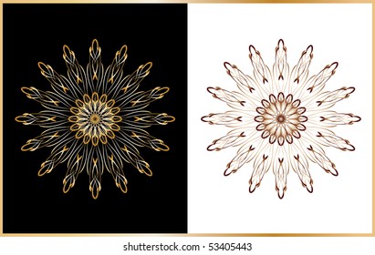 Vector version. Swirl elements and monograms for design and decorate.
