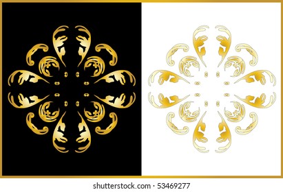 Vector version. Swirl elements and monograms for design and decorate.