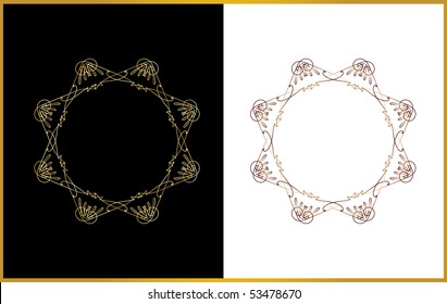Vector version. Swirl elements and monograms for design and decorate.