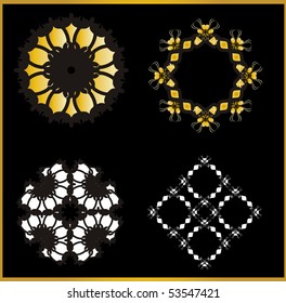 Vector version. Swirl elements and monograms for design and decorate.