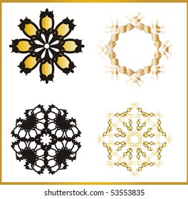 Vector version. Swirl elements and monograms for design and decorate.