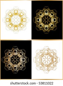 Vector version. Swirl elements and monograms for design and decorate.