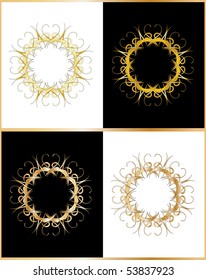 Vector version. Swirl elements and monograms for design and decorate.