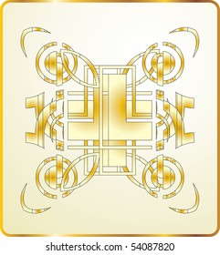 Vector version. Swirl elements and monograms for design and decorate.