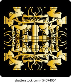 Vector version. Swirl elements and monograms for design and decorate.