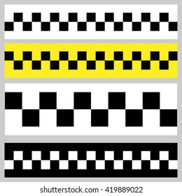 vector version taxi cab strips of tape with checkers