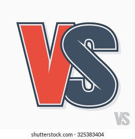 Vector versus letters logo