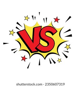 Vector versus logo vs letters for sports and fight competition battle vs match.