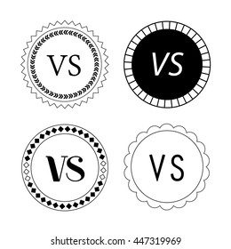 vector versus sign for battle concept 