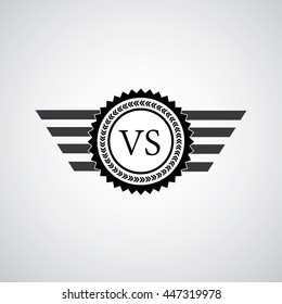 vector versus sign for battle concept  