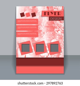 Vector vertical abstract watercolor style flyer design, business poster