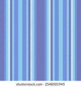 Vector vertical background of stripe lines pattern with a textile texture seamless fabric in cyan and blue colors.