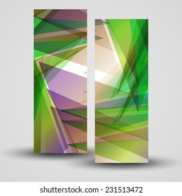 Vector vertical banner set for your design, abstract Illustration.