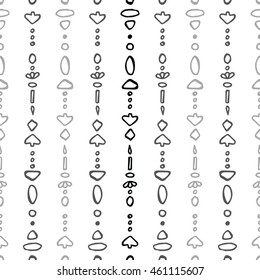 Vector vertical beading curtains seamless pattern.