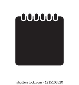 Vector vertical binder icon. Vertical spiral notebook page icon.