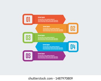 Vector vertical custom infographic diagram. template for business, presentations, web design, 5 options.