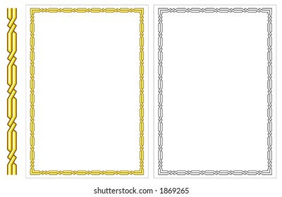 Vector vertical decorative frame. This is a vector image - you can simply edit colors and shapes.