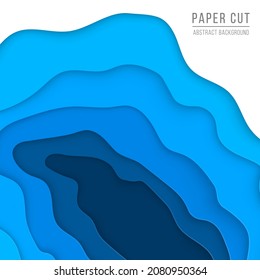 Vector vertical flyers with paper cut waves shapes. Trendy gradient colors. Wavy shaped lines. Paper cut effect. Origami 3d design.