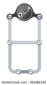 vector vertical frame with screws and graph