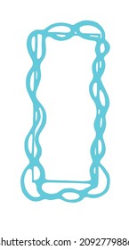 Vector vertical frame template with abstract organic wavy lines. Rectangular shape. Illustration for mobile apps, social media, templates, designs, posters and advertisements.