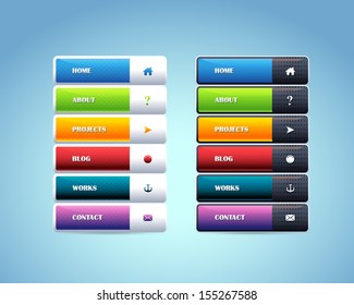 Vector Vertical Header Web Menu Design