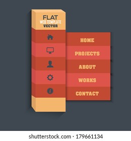 Vector Vertical Header Web Menu Design