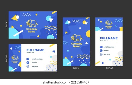 Vector Vertical and Horizontal Modern Creative Business Card Template
