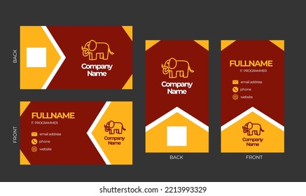 Vector Vertical and Horizontal Modern Creative Business Card Template