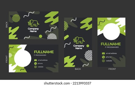 Vector Vertical and Horizontal Modern Creative Business Card Template