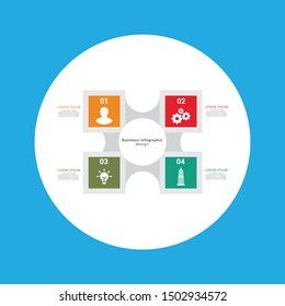 Vector vertical info graphic diagram, template for business, presentations, web design, 4 options.