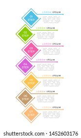 Vector vertical infographic circular diagram, template for business, presentations, web design. Timeline circle infographic template with 7 options or steps. Eps10 Vector