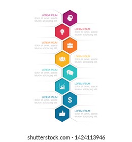 Vector Vertical Infographic Diagram, Template For Business, Presentations, Web Design, 8 Options.