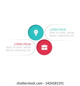 Vector vertical infographic diagram, template for business, presentations, web design, 2 options.