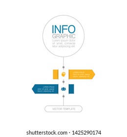 Vector vertical infographic diagram, template for business, presentations, web design, 2 options.