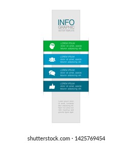 Vector vertical infographic diagram, template for business, presentations, web design, 4 options.