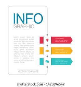 Diagrama de infografía vertical vectorial, plantilla para negocios, presentaciones, diseño web, 3 opciones.