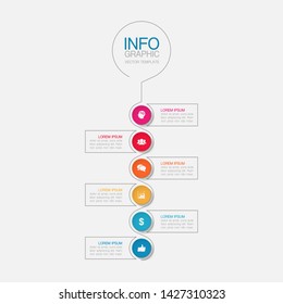 Vector vertical infographic diagram, template for business, presentations, web design, 6 options.