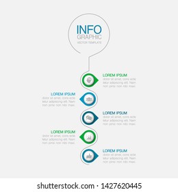 Vector vertical infographic diagram, template for business, presentations, web design, 5 options.