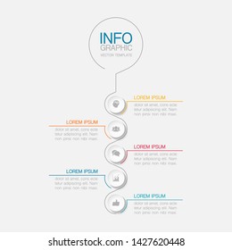 Vector vertical infographic diagram, template for business, presentations, web design, 5 options.