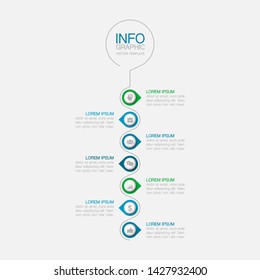 Vector vertical infographic diagram, template for business, presentations, web design, 7 options.
